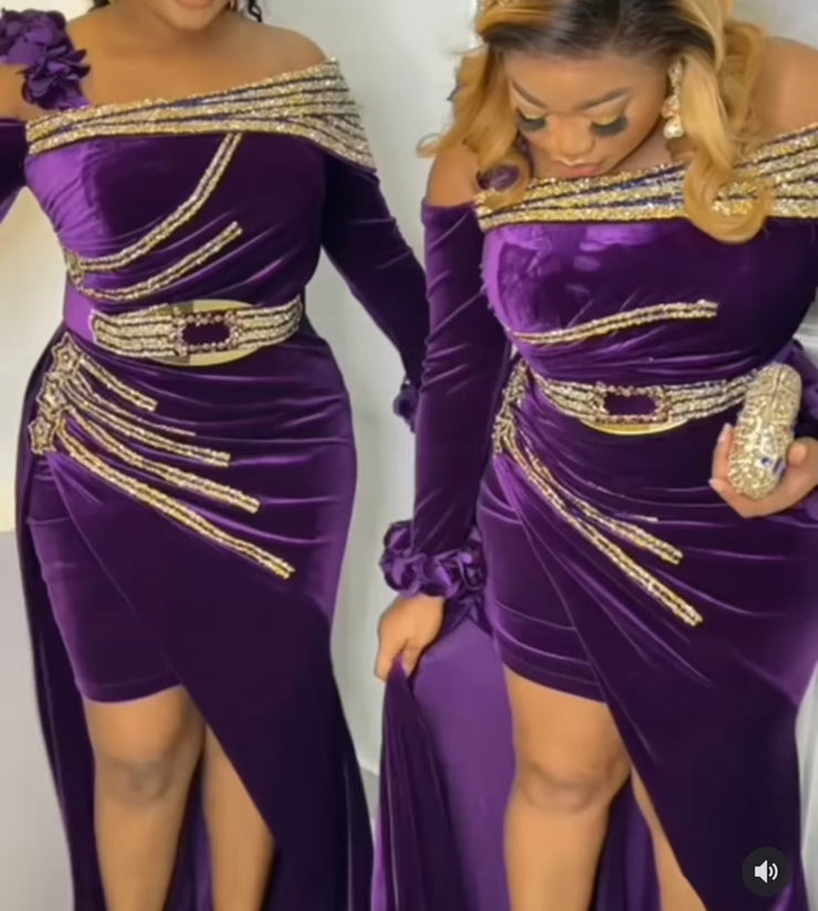 Royal purple dress – lillyfashionhouse